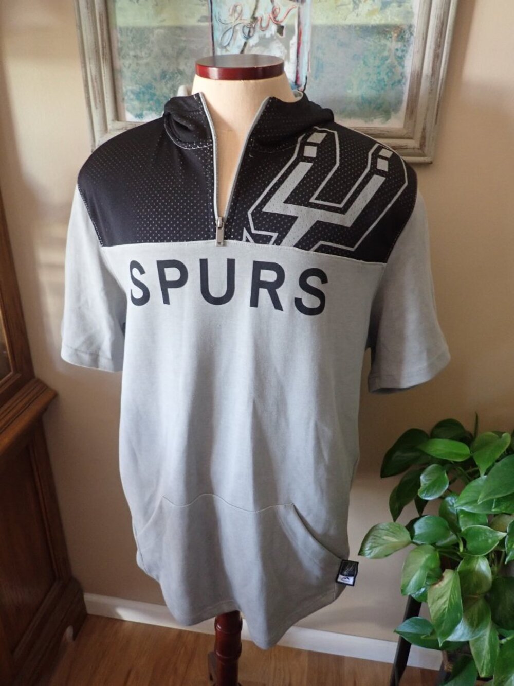 Majestic Fanatics NBA San Antonio Spurs Hoodie Warmup Shirt Men's Sz XL Pullover